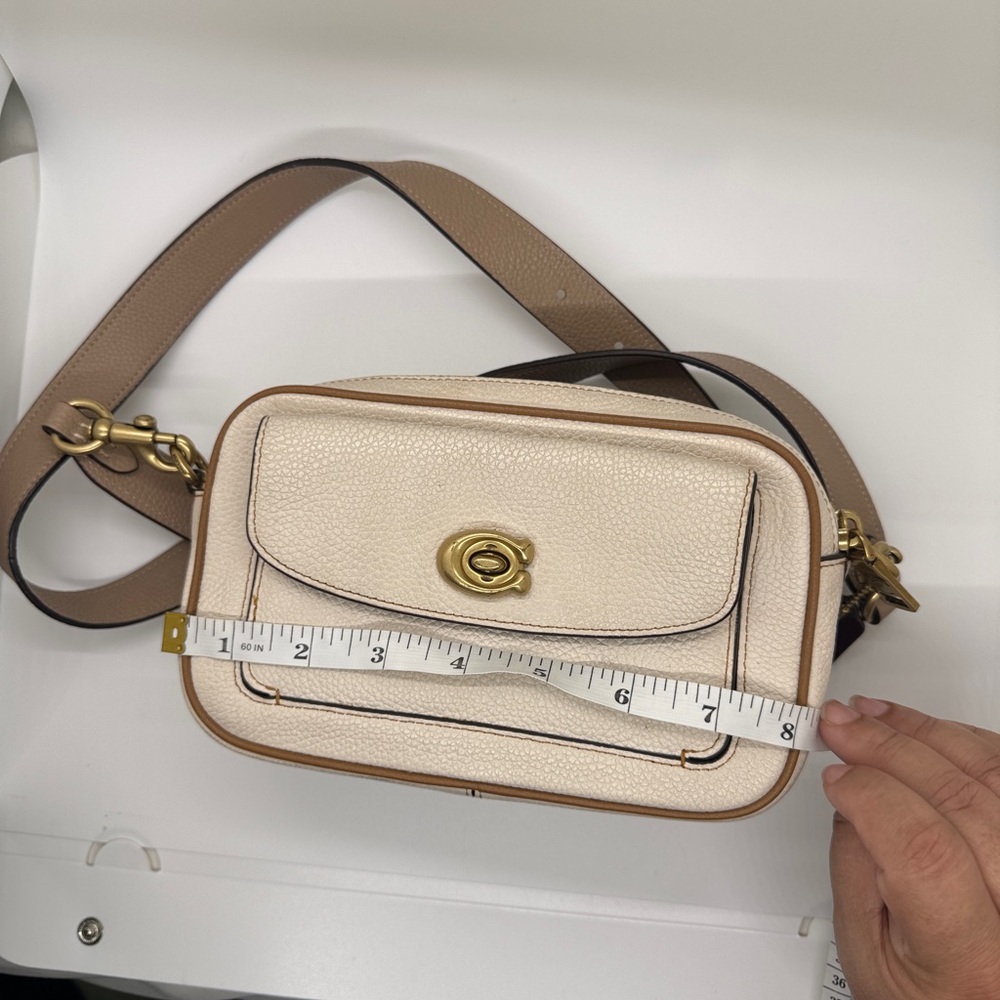 Coach Cream and Tan Crossbody Bag - Picture 15 of 17